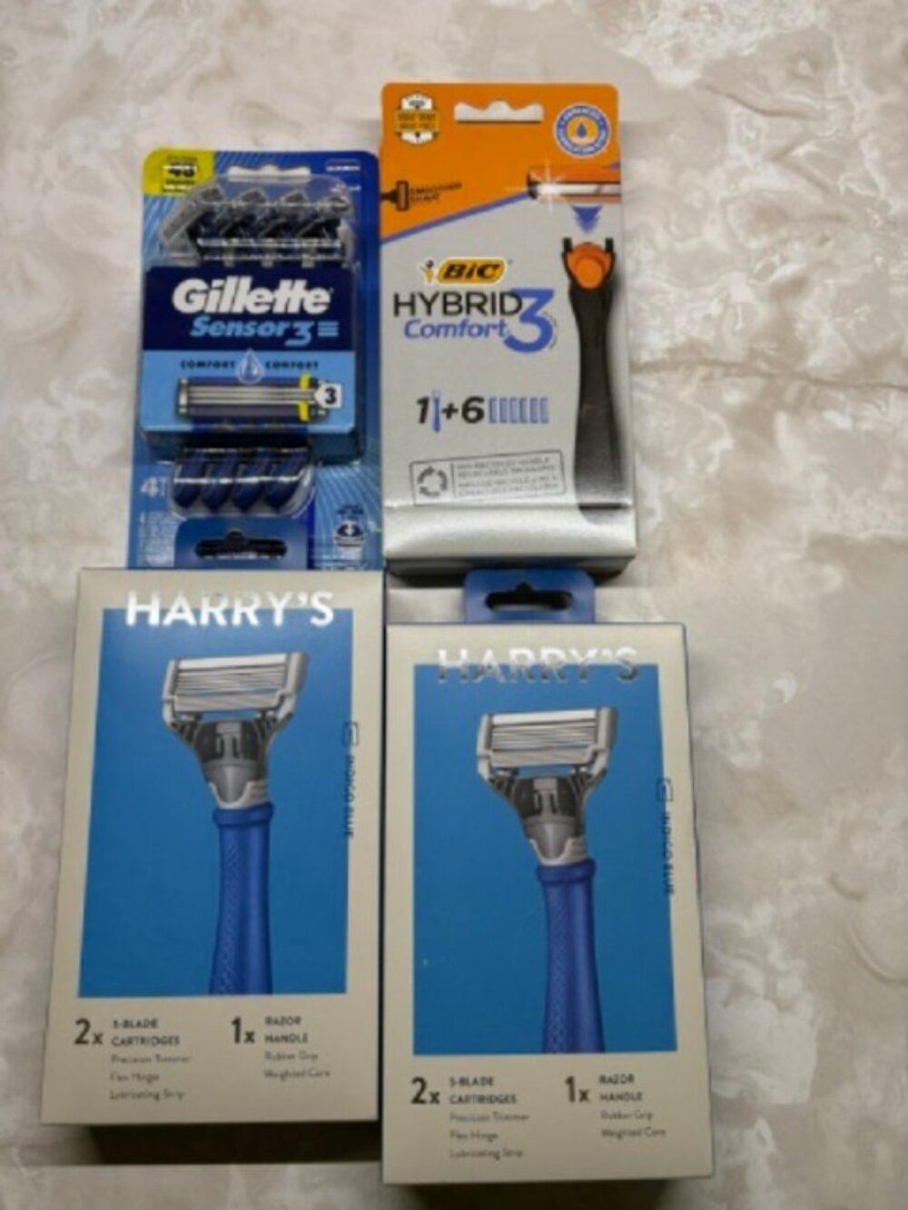RazorBundle(2)  Harry's Men's , Bic Hydro 3,Gillette sensor 3 Disposal